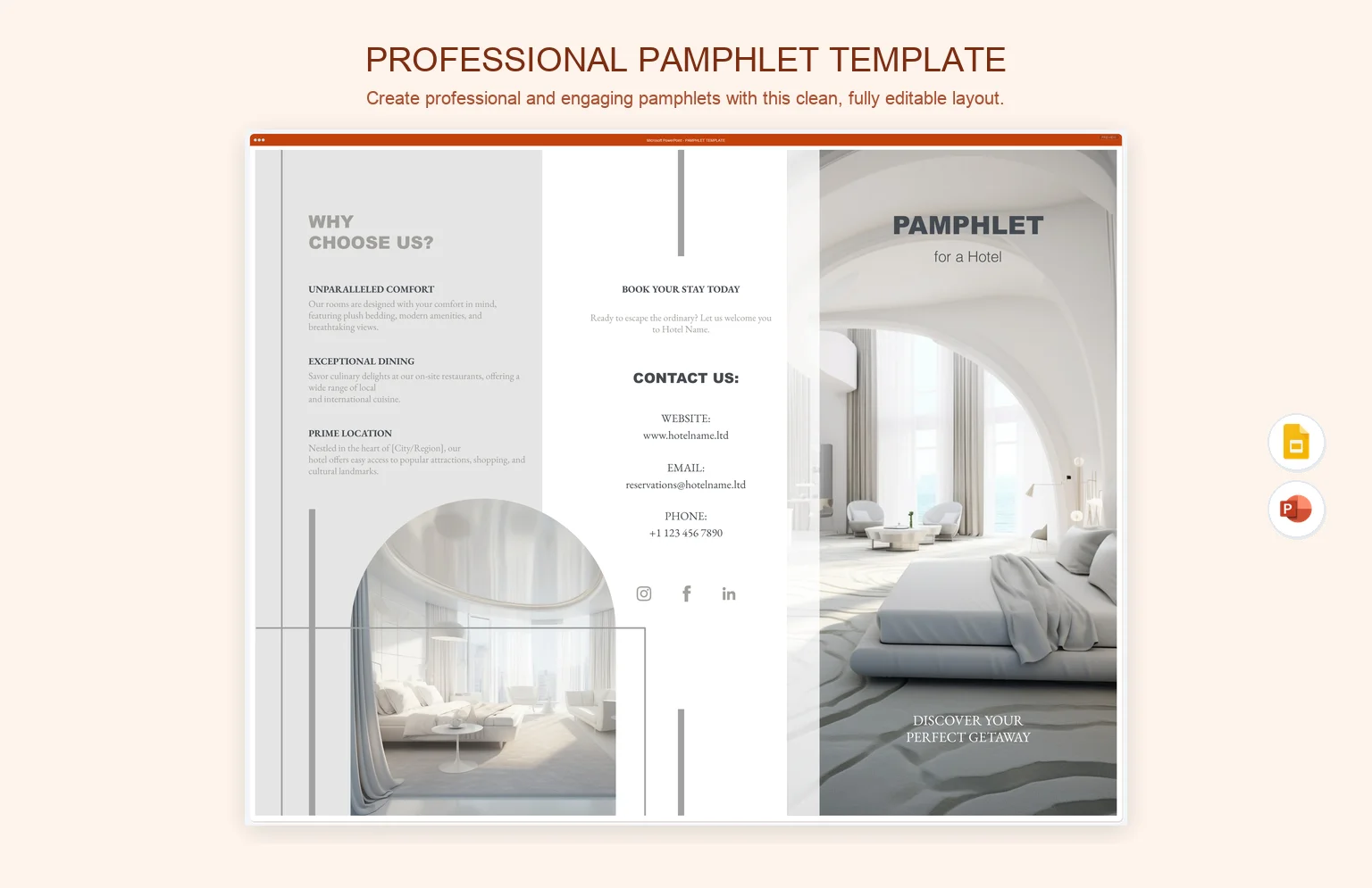 Professional Pamphlet Template product preview thumbnail