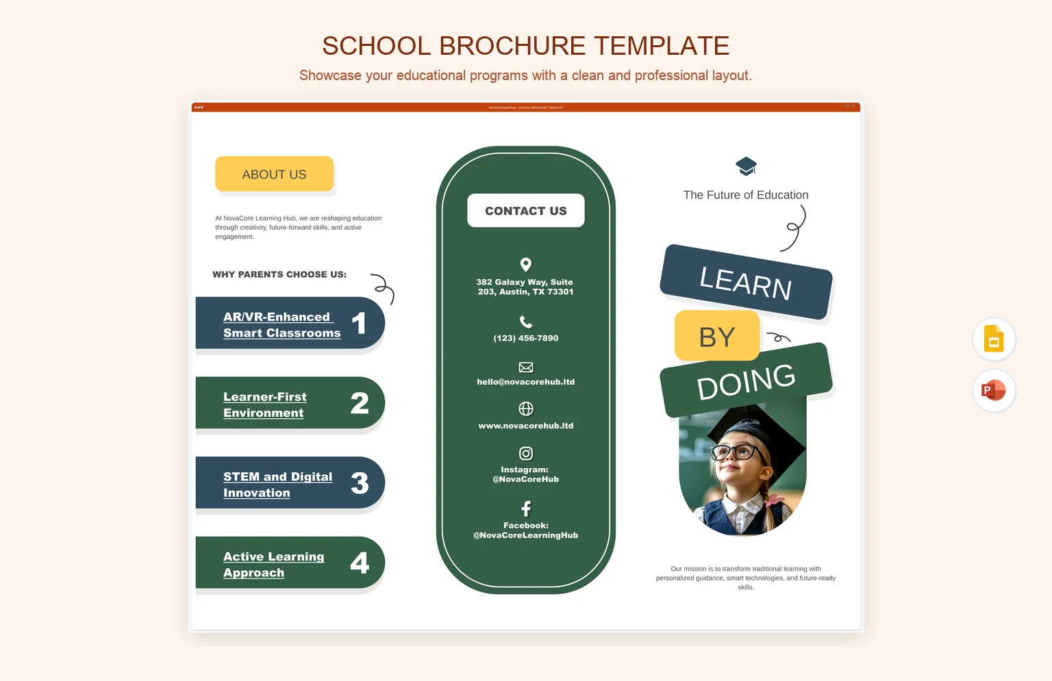 School Brochure Template product preview thumbnail