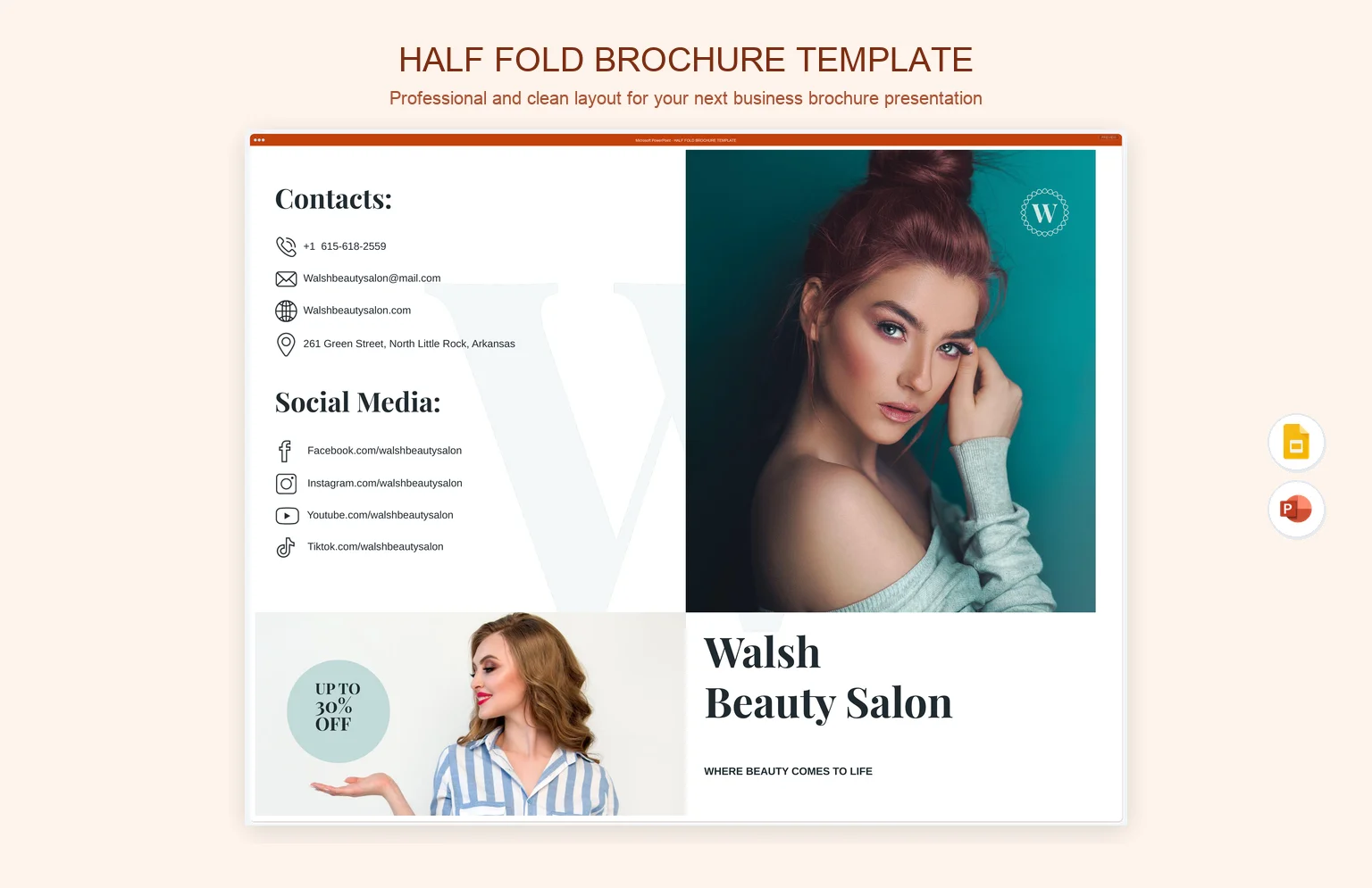 Half Fold Brochure Template product preview thumbnail