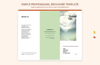 Simple Professional Brochure Template product preview thumbnail