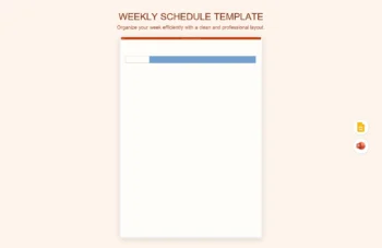 Weekly Schedule Template product preview thumbnail