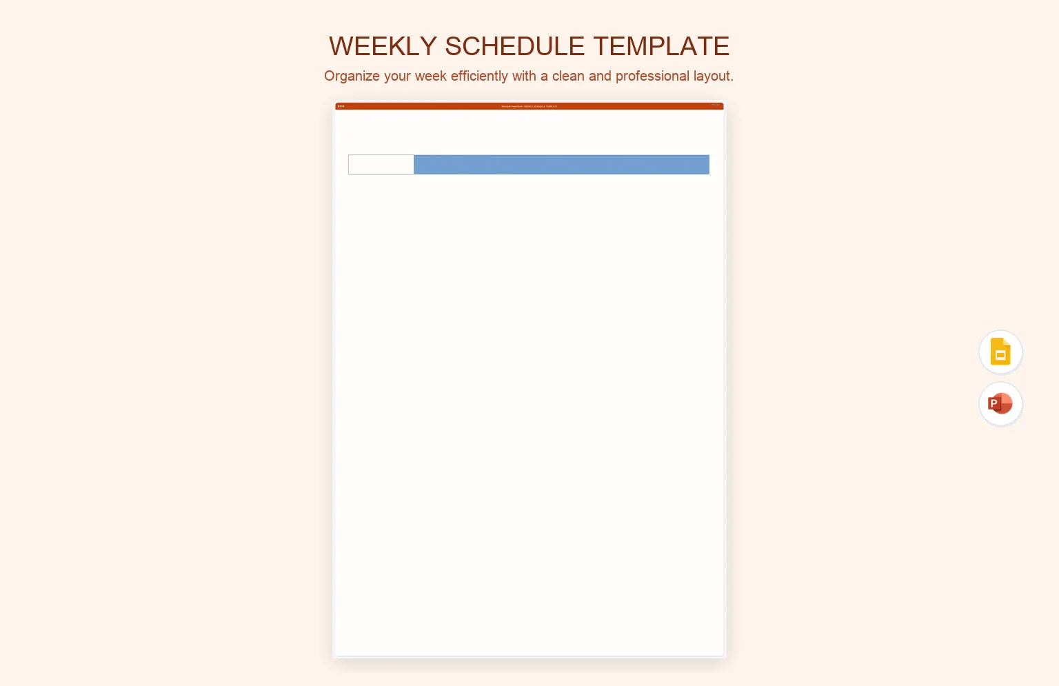Weekly Schedule Template product preview thumbnail