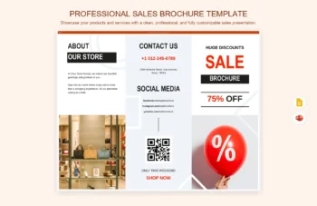 Professional Sales Brochure Template product preview thumbnail