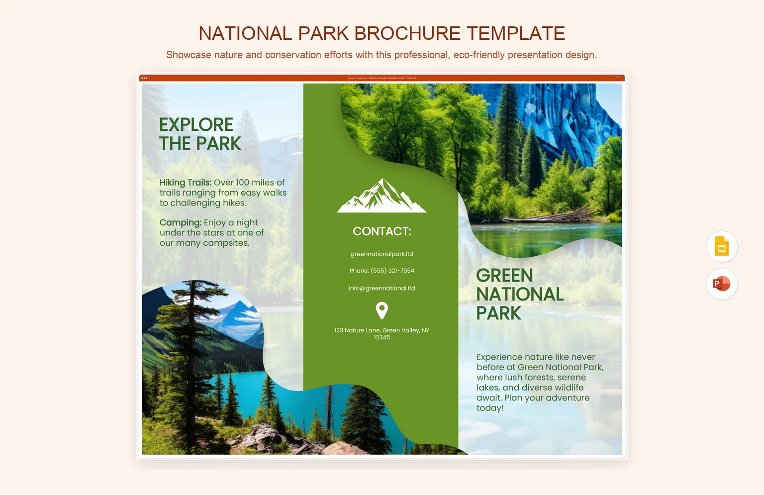 National Park Brochure Template product preview thumbnail