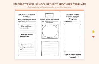 Student Travel School Project Brochure Template product preview thumbnail