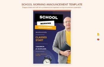 School Morning Announcement Template product preview thumbnail