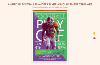 American Football Playoffs Flyer Announcement Template product preview thumbnail