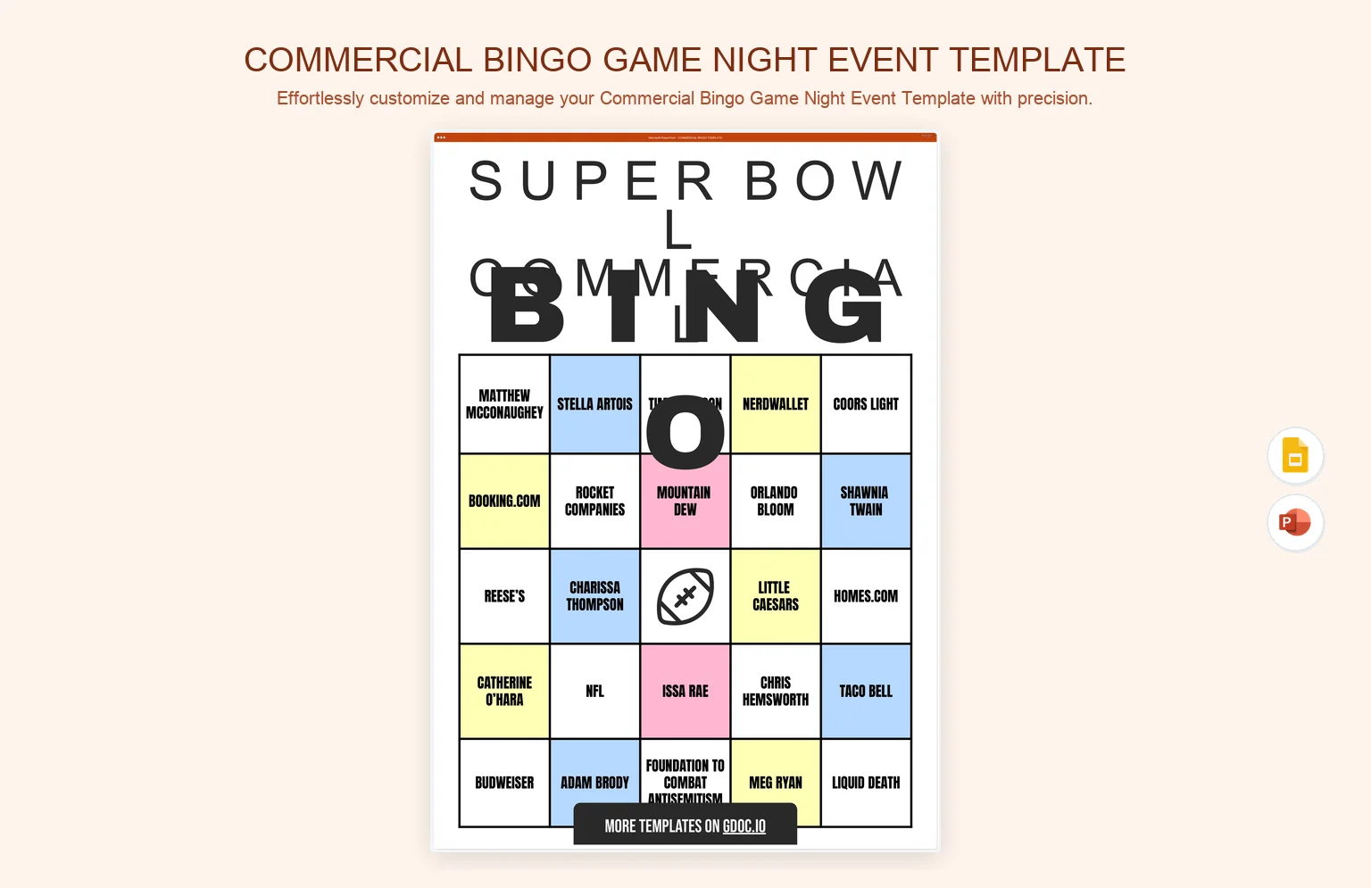 Commercial Bingo Game Night Event Template product preview thumbnail