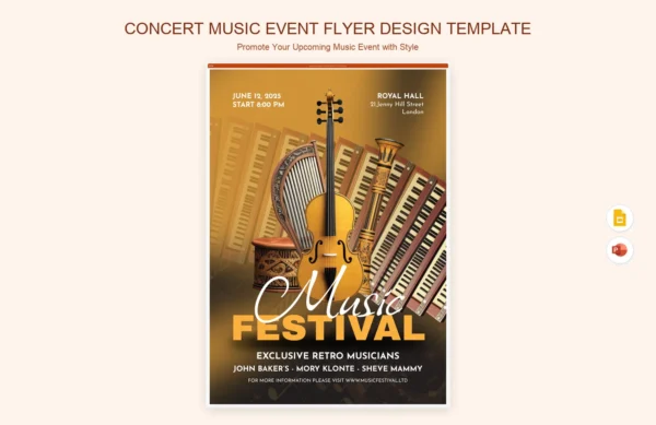 Concert Music Event Flyer Design Template