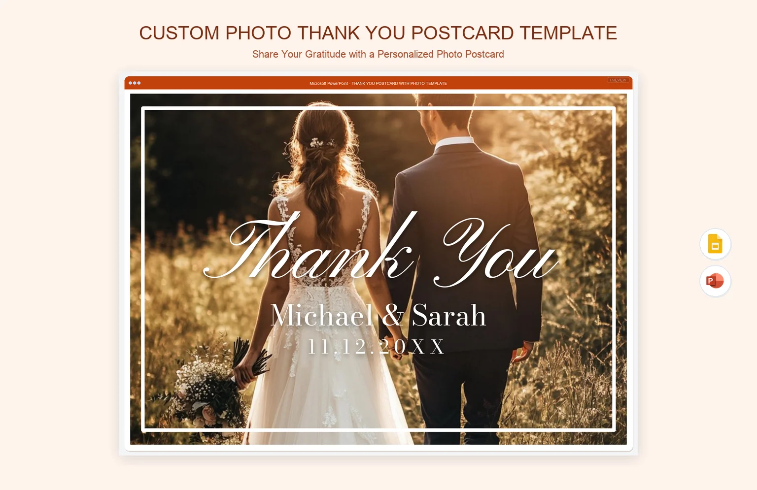 Custom Photo Thank You Postcard Template product preview thumbnail