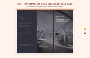 Contemporary Tri Fold Brochure Template product preview thumbnail