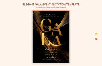 Elegant Gala Event Invitation Template product preview thumbnail