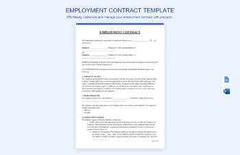 Employment Contract Template product preview thumbnail