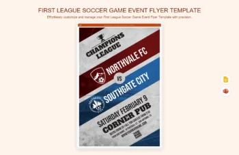 First League Soccer Game Event Flyer Template product preview thumbnail