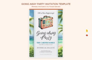 Going Away Party Invitation Template product preview thumbnail