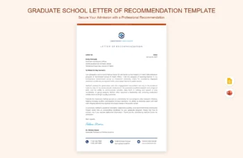 Graduate School Letter Of Recommendation Template product preview thumbnail