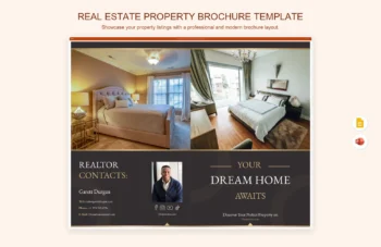 Real Estate Property Brochure Template product preview thumbnail