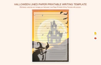 Halloween Lined Paper Printable Writing Template product preview thumbnail