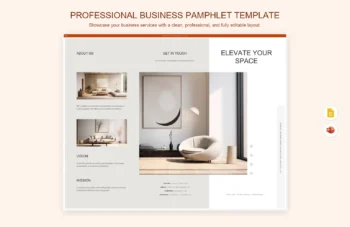 Professional Business Pamphlet Template product preview thumbnail