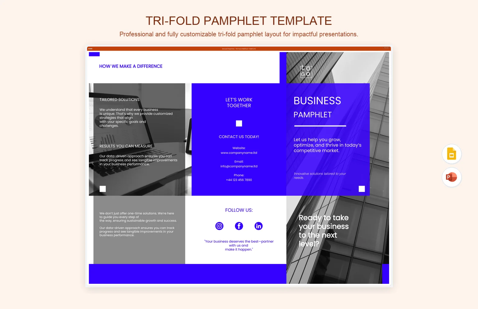 Tri-Fold Pamphlet Template product preview thumbnail