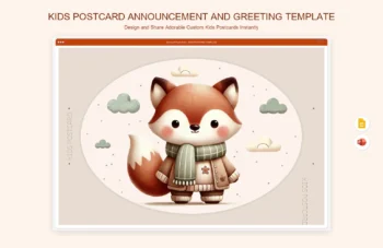 Kids Postcard Announcement and Greeting Template product preview thumbnail