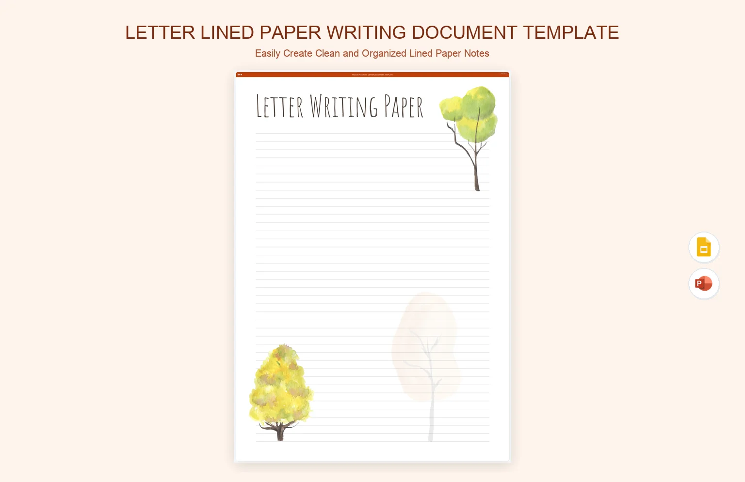 Letter Lined Paper Writing Document Template product preview thumbnail