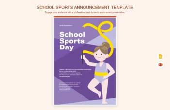 School Sports Announcement Template product preview thumbnail