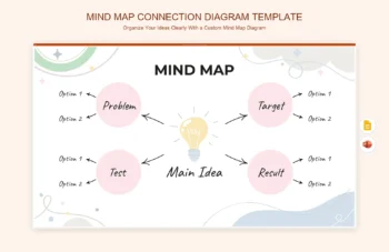 Mind Map Connection Diagram Template product preview thumbnail