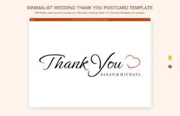 Minimalist Wedding Thank You Postcard Template product preview thumbnail