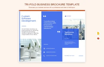 Tri-Fold Business Brochure Template product preview thumbnail