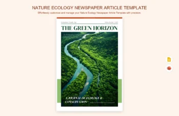 Nature Ecology Newspaper Article Template product preview thumbnail