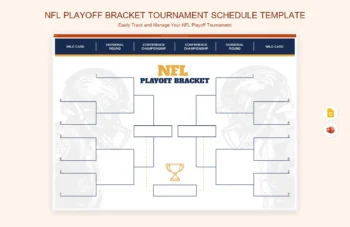 NFL Playoff Bracket Tournament Schedule Template product preview thumbnail