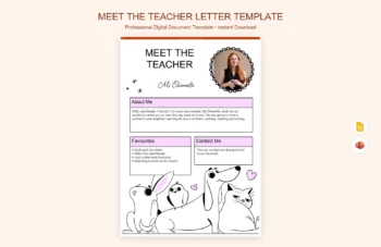 Meet The Teacher Letter Template product preview thumbnail
