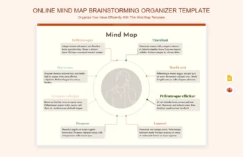 Online Mind Map Brainstorming Organizer Template product preview thumbnail