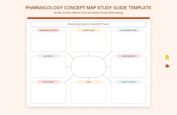 Pharmacology Concept Map Study Guide Template product preview thumbnail