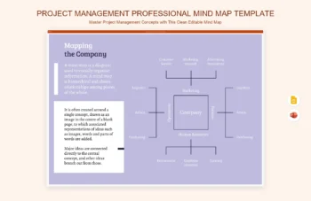 Project Management Professional Mind Map Template product preview thumbnail