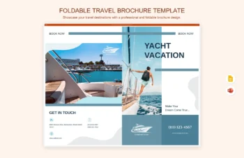 Foldable Travel Brochure Template product preview thumbnail
