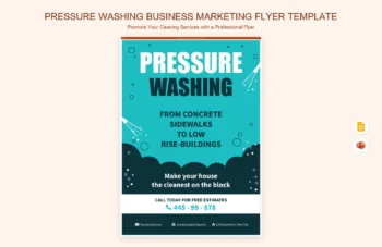 Pressure Washing Business Marketing Flyer Template product preview thumbnail