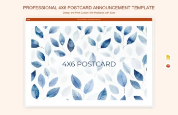 Professional 4X6 Postcard Announcement Template product preview thumbnail