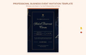 Professional Business Event Invitation Template product preview thumbnail