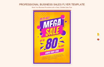 Professional Business Sales Flyer Template product preview thumbnail