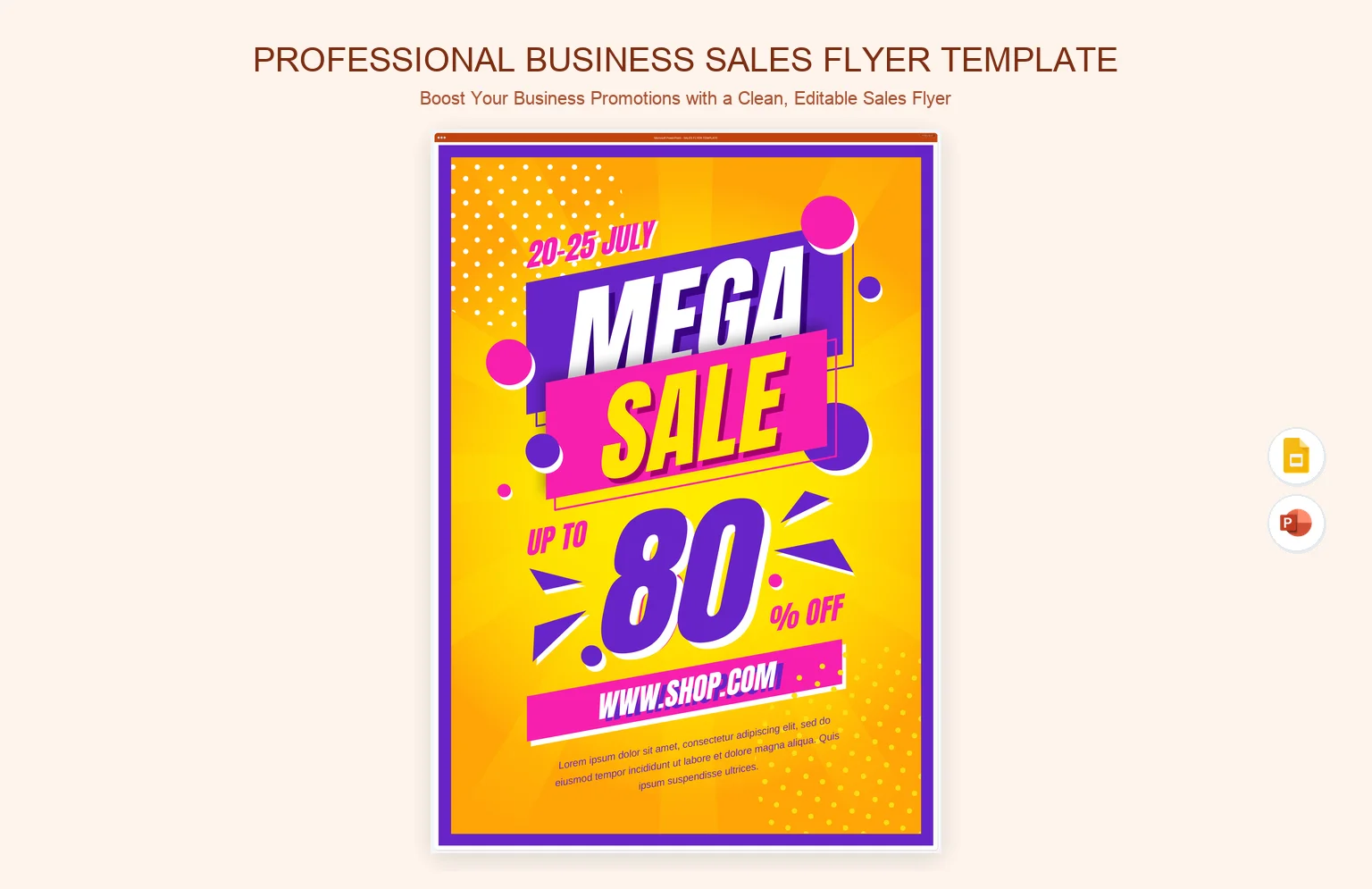 Mixrosoft Email Example Professional Business Sales Flyer Template | ReadymadeFiles
