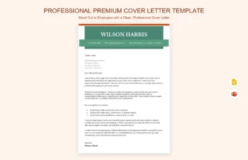 Professional Premium Cover Letter Template product preview thumbnail