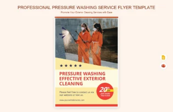 Professional Pressure Washing Service Flyer Template product preview thumbnail