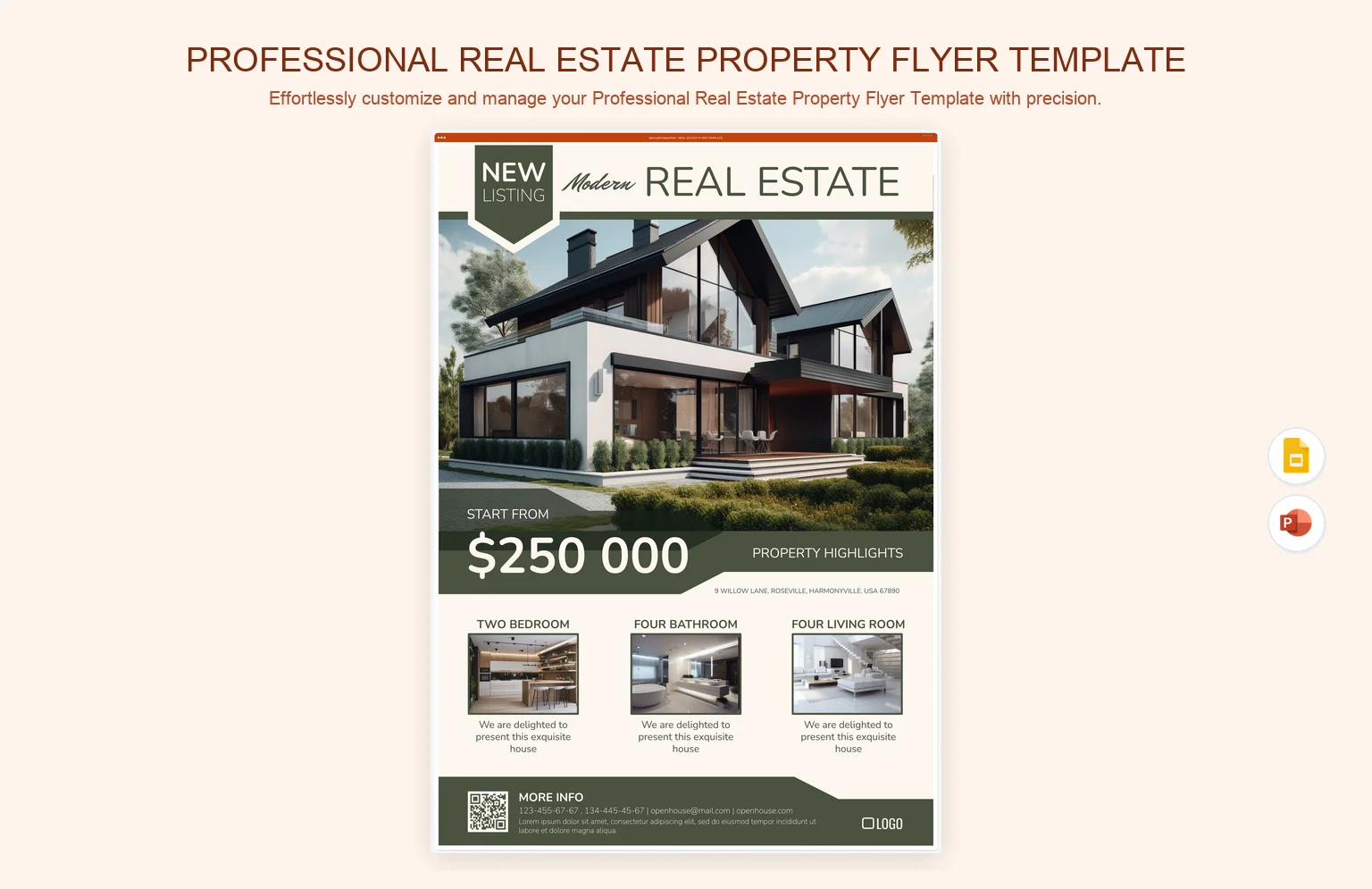 Realtor Email Template Professional Real Estate Property Flyer Template | ReadymadeFiles