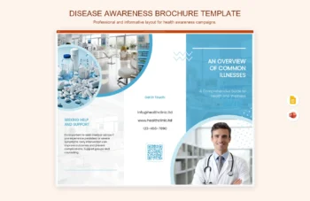 Disease Awareness Brochure Template product preview thumbnail