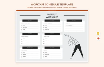 Workout Schedule Template product preview thumbnail