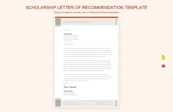 Scholarship Letter Of Recommendation Template product preview thumbnail