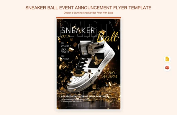 Sneaker Ball Event Announcement Flyer Template