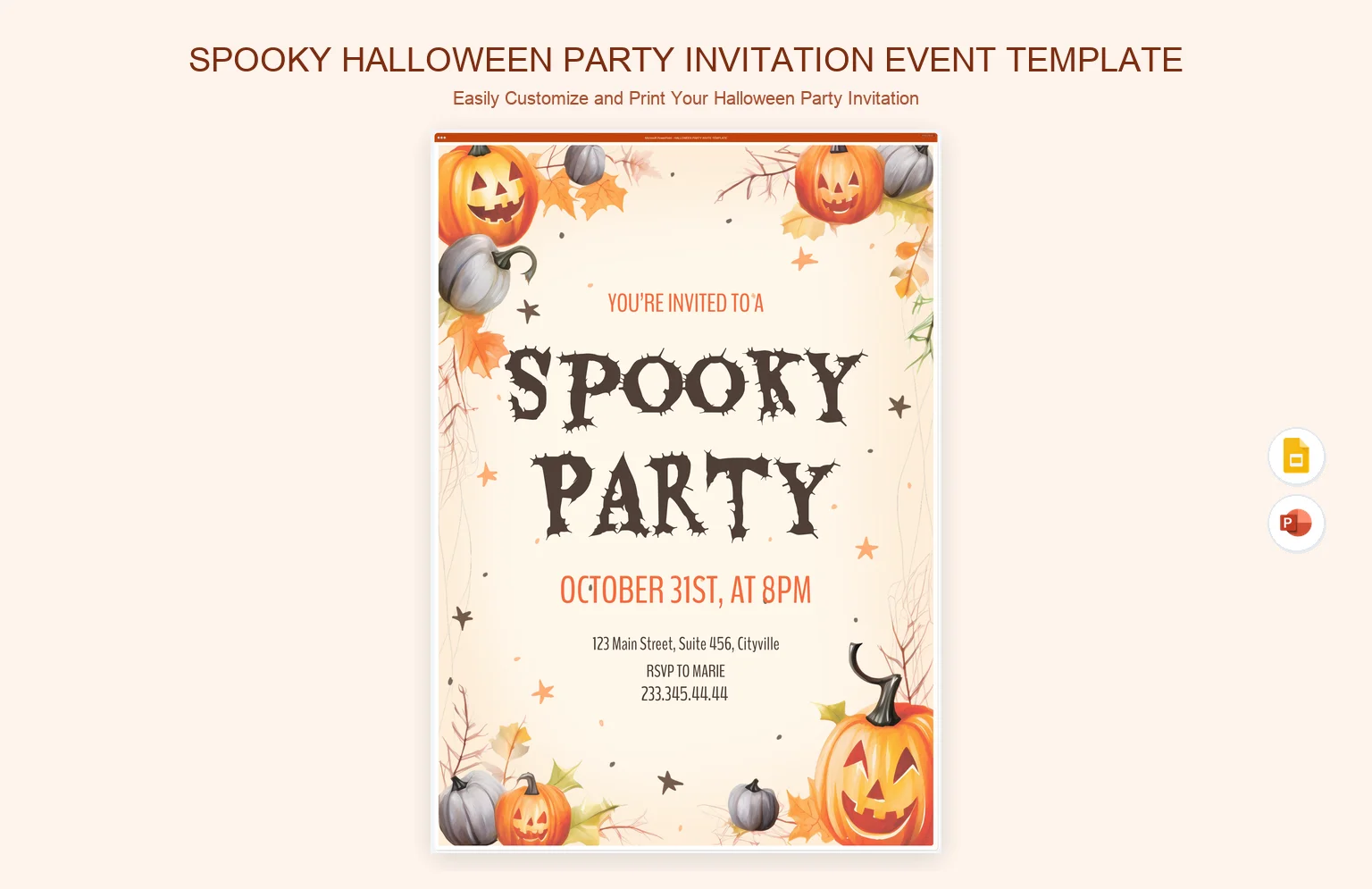 Mixrosoft Email Example Spooky Halloween Party Invitation Event Template